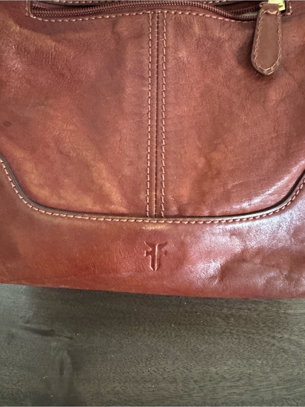 Frye Brown Leather Hobo Shoulder Bag Purse - Picture 10 of 10